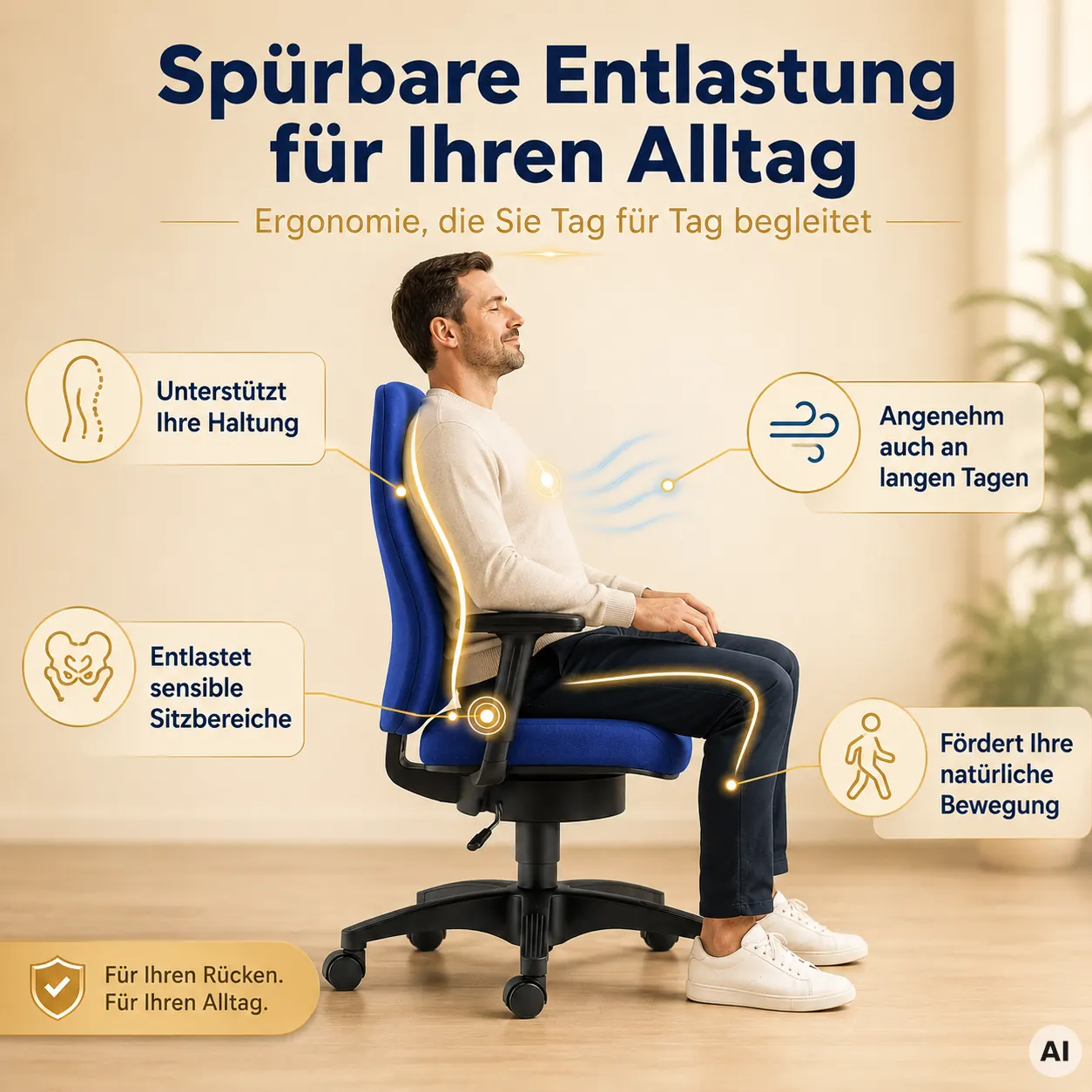 Mister SITWELL - Profi Bürostuhl für Männer