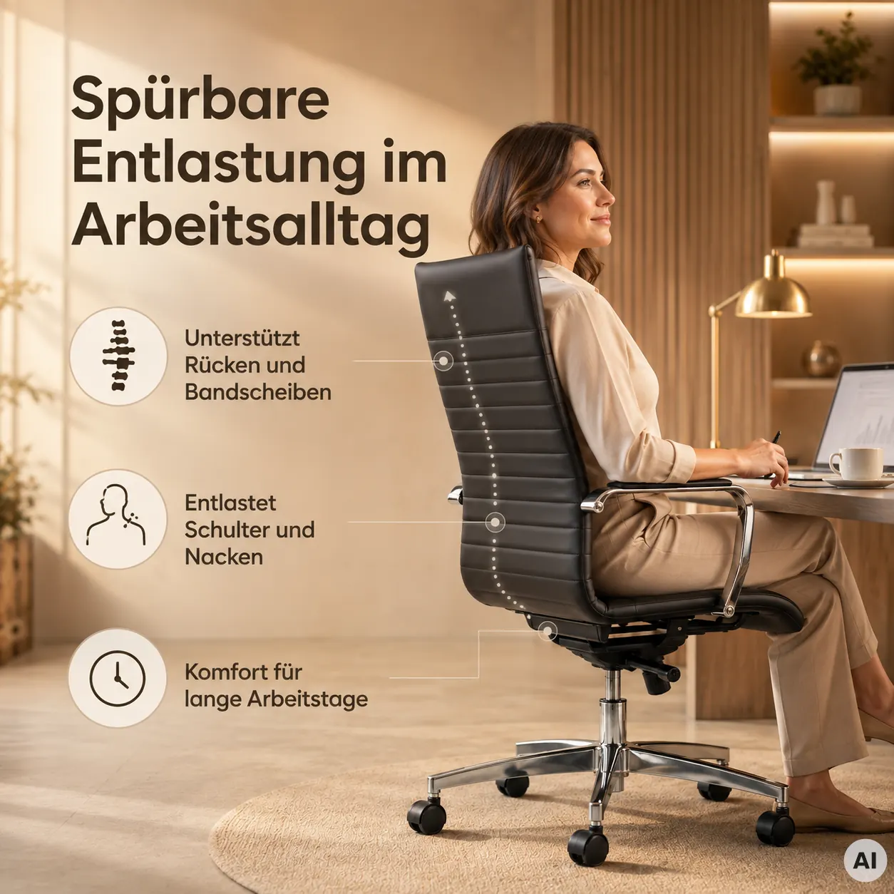 DESIGN - Bequemer Designer Bürostuhl